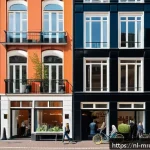 부동산 사이클 분석을 위한 데이터 소스 - A vibrant urban Dutch real estate market scene featuring modern apartment buildings in Amsterdam wit...