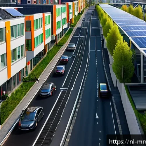 부동산 사이클의 경제적 파급효과 연구 - A vibrant urban Dutch neighborhood scene showcasing modern sustainable housing developments with sol...